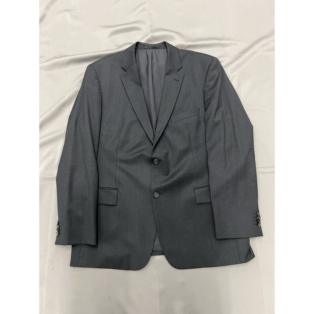 Hugo Boss Men's Super 100 Wool Blazer Dark Gray Size 46R Excellent Condition
